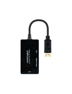Nanocable Conversor DISPLAYPORT a HDMI DVI VGA, 20 cm, Negro 2
