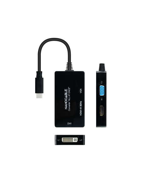 Nanocable 10.16.4301-ALL Adaptador gráfico USB 3840 x 2160 Pixeles Negro