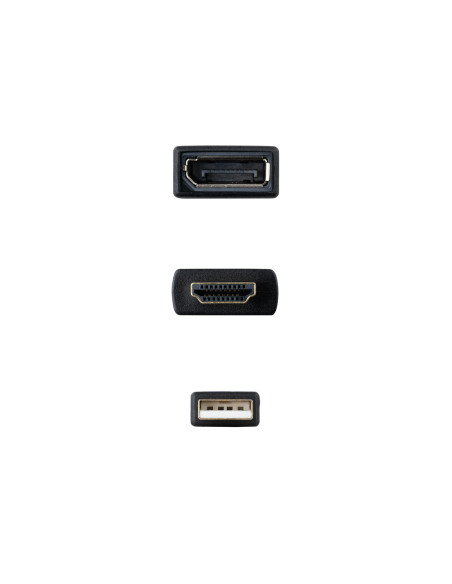 Nanocable Conversor HDMI 2.0 a DisplayPort V1.2 Negro, 20 cm