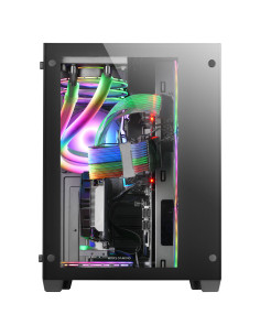 Mars Gaming Torre Gaming Custom XXL E-ATX, Ventana Cristal Templado Lateral y Frontal, Estructura Modular Doble Cámara, MCV3, 2