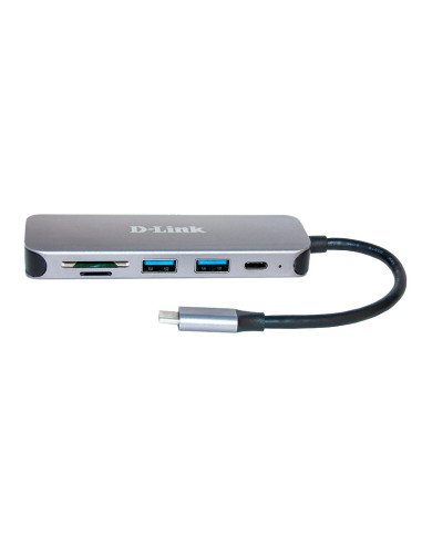 D-Link DUB-2325 base para portátil y replicador de puertos USB Tipo C Gris