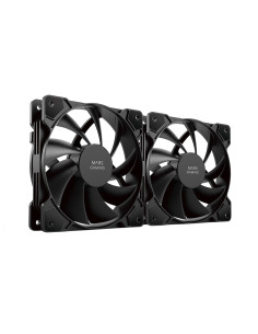 Mars Gaming MF-PROX2 Negro, Kit 2 Ventiladores 120mm, Sistema Anti-vibraciones, Ultra-silenciosos, Doble Conexión 3PIN + 4PIN