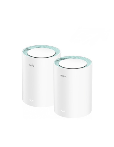 Cudy M1300 2-PACK sistema Wi-Fi Mesh (Wi-Fi en malla) Doble banda (2,4 GHz   5 GHz) Wi-Fi 5 (802.11ac) Blanco 1 Interno