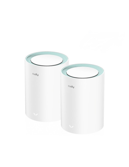 Cudy M1300 2-PACK sistema Wi-Fi Mesh (Wi-Fi en malla) Doble banda (2,4 GHz   5 GHz) Wi-Fi 5 (802.11ac) Blanco 1 Interno