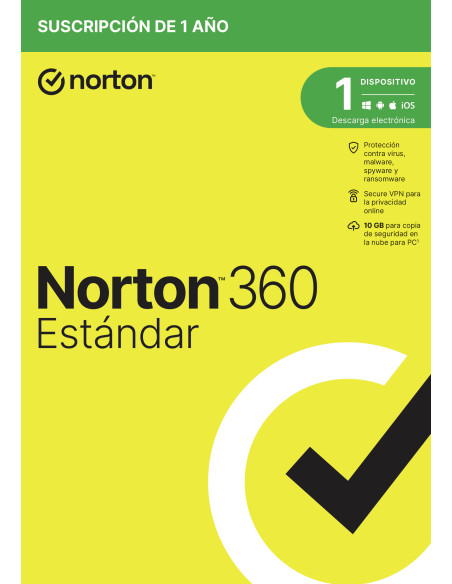 Norton 360 Standard Seguridad de antivirus Base Español 1 licencia(s) 1 año(s)
