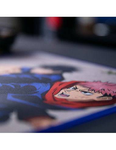 Konix KX JUJUTSU MOUSEPAD M LIGHT Alfombrilla de ratón para juegos Beige, Azul