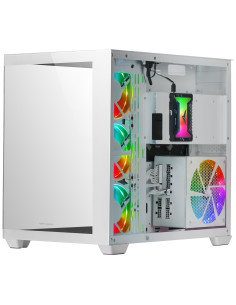 Mars Gaming MCV4 Blanco, Torre Gaming Custom XXL E-ATX, Ventana Cristal Templado Lateral y Frontal Sin Marco, Estructura 2