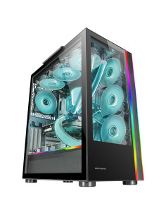 Mars Gaming MC-ULTRA, Torre Gaming Custom XXL E-ATX, Doble Tira LED ARGB, Doble Ventana Cristal Templado, Estructura Cámara