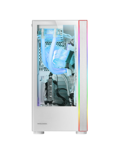 Mars Gaming MC-ULTRA, Torre Gaming Custom XXL E-ATX, Doble Tira LED ARGB, Doble Ventana Cristal Templado, Estructura Cámara