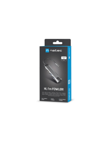 NATEC Fowler Go USB 3.2 Gen 1 (3.1 Gen 1) Type-C Acero inoxidable