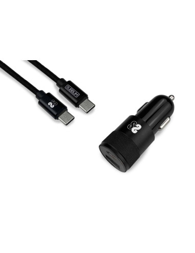 SUBBLIM SUBCHG-5CPD11 cargador de dispositivo móvil Smartphone Negro Encendedor de cigarrillos, USB Carga rápida Auto