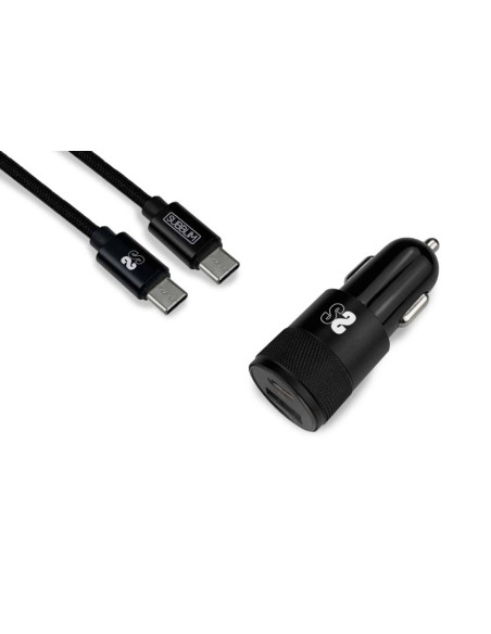SUBBLIM SUBCHG-5CPD11 cargador de dispositivo móvil Smartphone Negro Encendedor de cigarrillos, USB Carga rápida Auto
