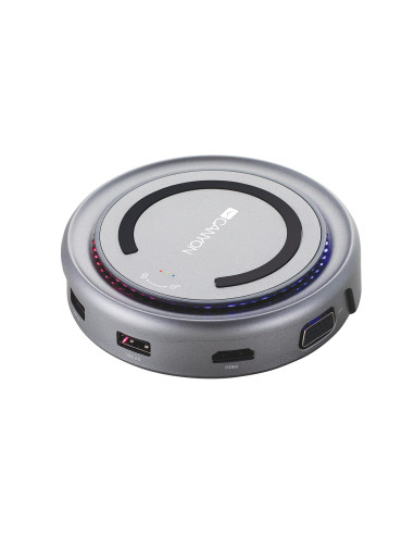 Canyon CNS-TDS07DG base para portátil y replicador de puertos USB 3.2 Gen 1 (3.1 Gen 1) Type-C Gris