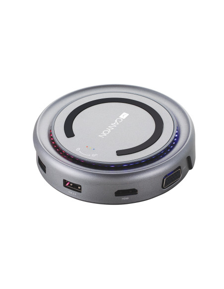 Canyon CNS-TDS07DG base para portátil y replicador de puertos USB 3.2 Gen 1 (3.1 Gen 1) Type-C Gris