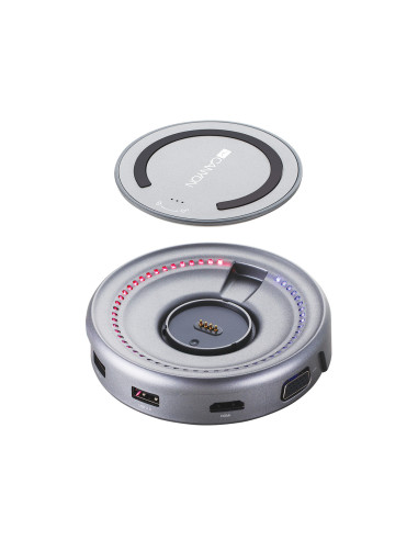 Canyon CNS-TDS07DG base para portátil y replicador de puertos USB 3.2 Gen 1 (3.1 Gen 1) Type-C Gris