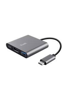 Trust Dalyx USB 3.2 Gen 1 (3.1 Gen 1) Type-C Aluminio, Negro