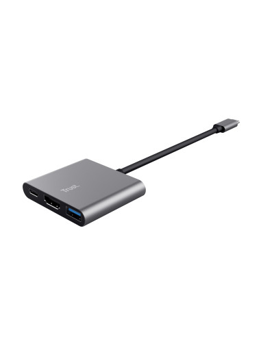 Trust Dalyx USB 3.2 Gen 1 (3.1 Gen 1) Type-C Aluminio, Negro