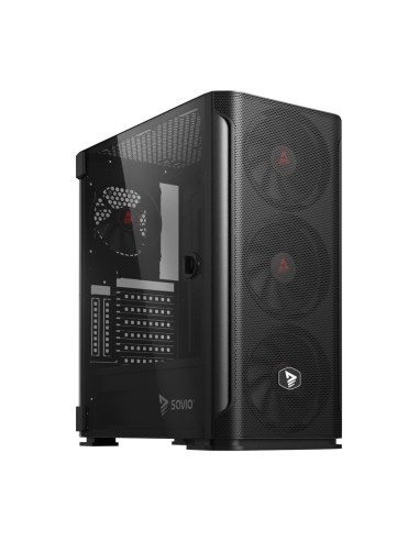Savio SHADOW X2 carcasa de ordenador Midi Tower Negro