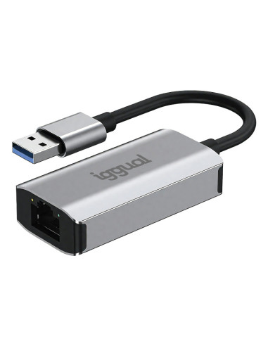 iggual Adaptador USB-A a RJ45 Gigabit Silver