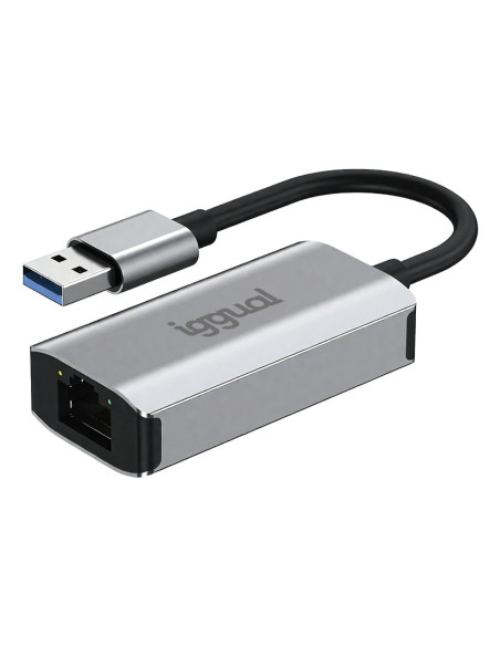 iggual Adaptador USB-A a RJ45 Gigabit Silver