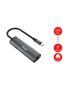 Equip Adaptador USB-C a red Gigabit RJ45 + 100W USB PD 2