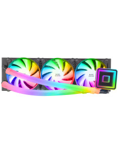 Mars Gaming ML-ULTRA360 Negro, Refrigeración Líquida CPU, TDP 650W, Espejo Infinito, 3 Ventiladores Silenciosos FDB ARGB, Tubos 2