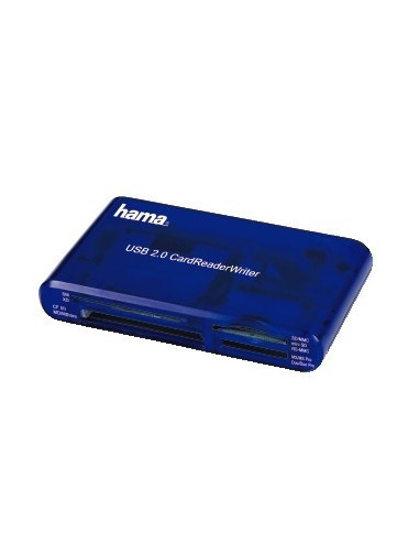 Hama | Lector universal USB 2.0, rápida transferencia, USB tipo A, color azul