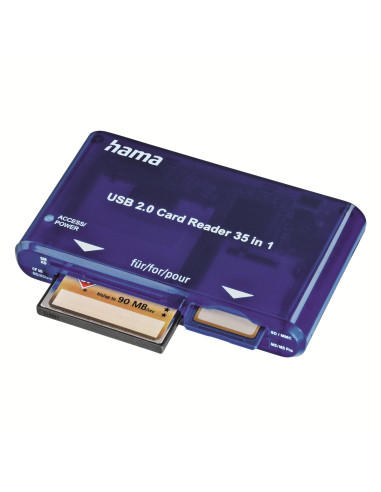 Hama | Lector universal USB 2.0, rápida transferencia, USB tipo A, color azul
