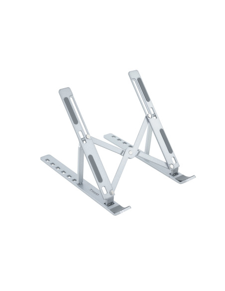 TooQ Soporte Elevador para Portátiles, Tablets, Móviles y Libros, Plata