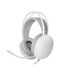 Mars Gaming MH-GLOW Blanco, Auriculares 360° Full Chroma RGB Flow, Micrófono Cancelación de Ruido, Diseño Ultra-ligero,