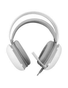 Mars Gaming MH-GLOW Blanco, Auriculares 360° Full Chroma RGB Flow, Micrófono Cancelación de Ruido, Diseño Ultra-ligero, 2
