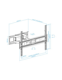 TooQ Soporte de pared para pantallas 37”- 80” 2