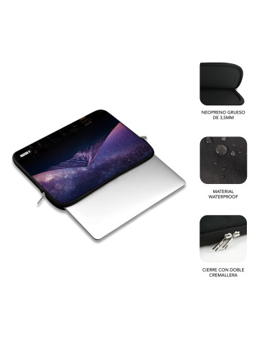 SUBBLIM Funda Ordenador Neopreno Trendy Sleeve Neo Mountain 15,6"