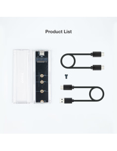TooQ Caja Externa para SSD M.2 NGFF NVMe, Transparente, RGB 2