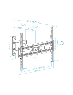 TooQ Soporte de pared para pantallas 37”- 70” 2