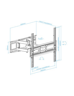 TooQ Soporte de pared para pantallas 32”- 70” 2