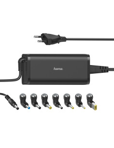 Hama | Cargador universal portátil con 8 adaptadores de 15-19V 90W, Color negro 2