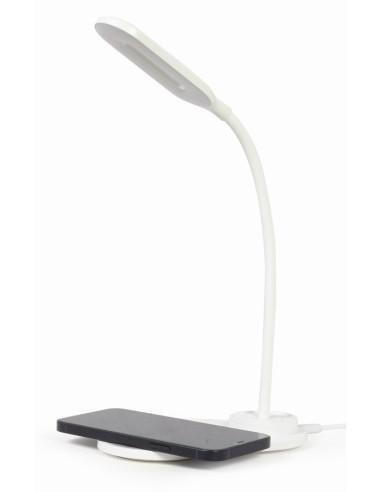 Gembird TA-WPC10-LED-01-W cargador de dispositivo móvil Smartphone Blanco CC Cargador inalámbrico Interior