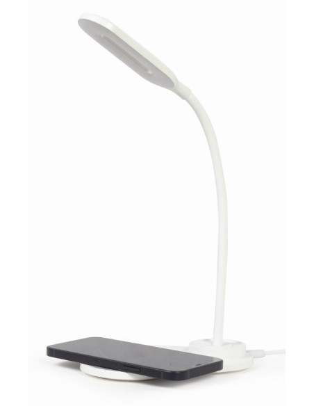 Gembird TA-WPC10-LED-01-W cargador de dispositivo móvil Smartphone Blanco CC Cargador inalámbrico Interior