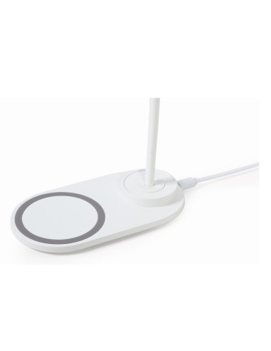 Gembird TA-WPC10-LED-01-W cargador de dispositivo móvil Smartphone Blanco CC Cargador inalámbrico Interior