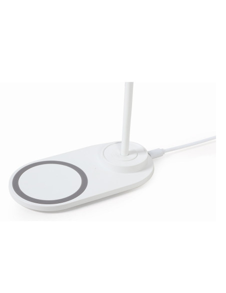 Gembird TA-WPC10-LED-01-W cargador de dispositivo móvil Smartphone Blanco CC Cargador inalámbrico Interior