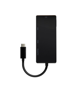 AISENS Conversor USB-C A DP DVI HDMI VGA, USB-C M-DP H-DVI H-HDMI H-Vga H, Negro, 15cm 2