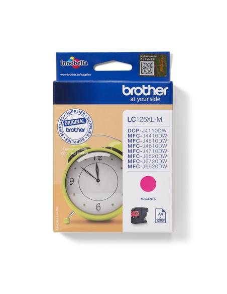 Brother LC125XLM cartucho de tinta 1 pieza(s) Original Extra (Súper) alto rendimiento Magenta