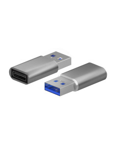 AISENS Mini Adaptador USB 3.2 Gen2   USB 2.0 3A, Tipo USB-C H-A M, Gris 2