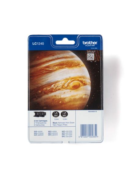 Brother LC-1240BKBP2 cartucho de tinta Original Rendimiento estándar Negro