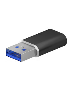 AISENS Mini Adaptador USB 3.2 Gen2   USB 2.0 3A, Tipo USB-C H-A M, Negro