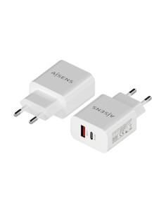 AISENS Cargador 20W, 1xUSB-C PD3.0, 1xUSB-A QC3.0, Blanco 2