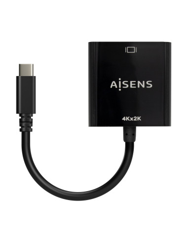 AISENS Conversor USB-C A HDMI 4K@30Hz, USB-C M-HDMI H, Negro, 15cm