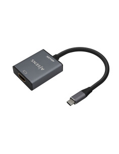 AISENS Conversor Aluminio USB-C A HDMI 4K@30Hz, USB-C M-HDMI H, Gris, 15cm
