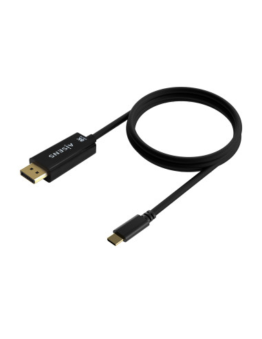 AISENS Cable Conversor USB-C a Displayport 8K@60Hz, USB-C M-DP M, Negro, 0.8M
